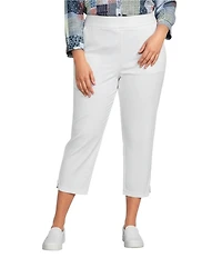 Allison Daley Plus Size Stretch Pull-On Straight Leg Crop Pants