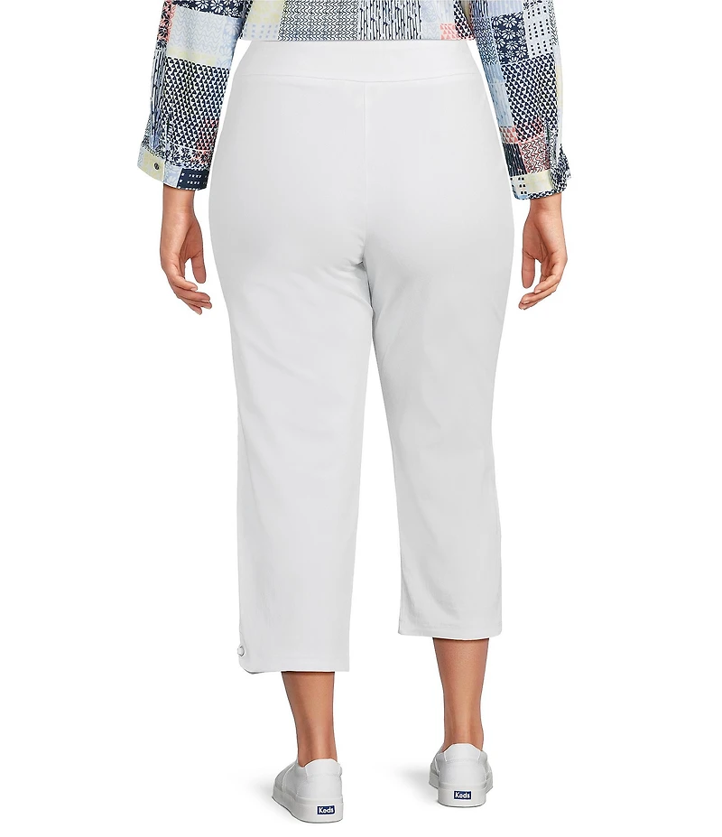 Allison Daley Plus Size Stretch Pull-On Straight Leg Crop Pants