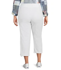 Allison Daley Plus Size Stretch Pull-On Straight Leg Crop Pants