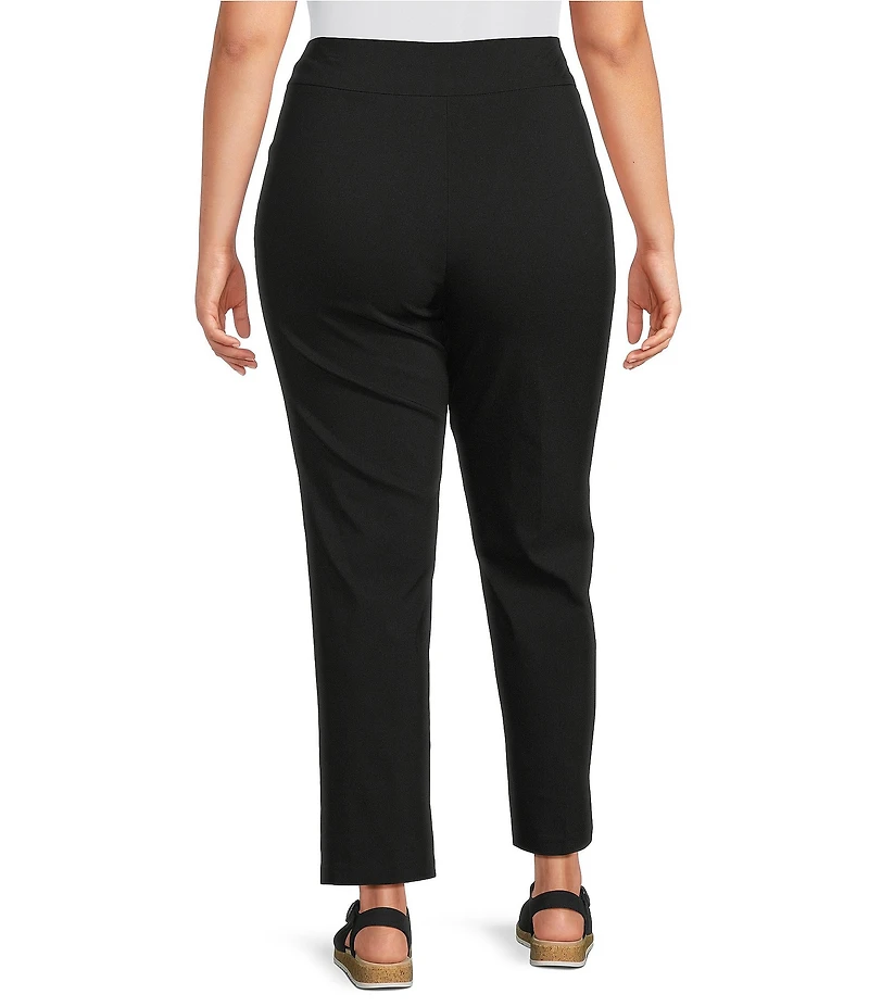 Allison Daley Plus Size Stretch Pull-On Straight Leg Pants