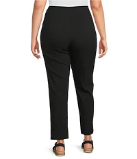 Allison Daley Plus Size Stretch Pull-On Straight Leg Pants