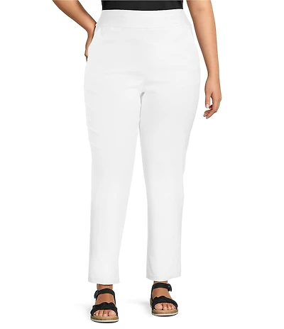 Allison Daley Plus Size Stretch Pull-On Straight Leg Pants