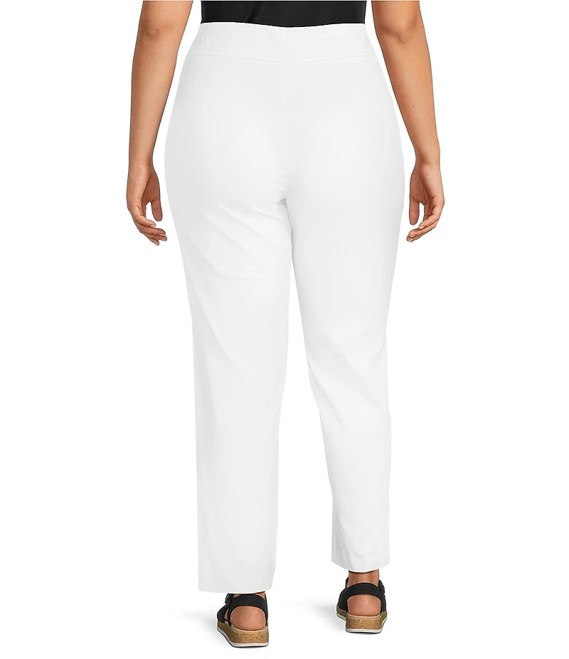 Allison Daley Plus Size Stretch Pull-On Straight Leg Pants