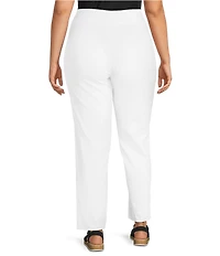 Allison Daley Plus Size Stretch Pull-On Straight Leg Pants