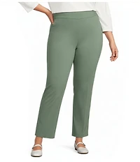 Allison Daley Plus Size Stretch Pull-On Straight Leg Pants