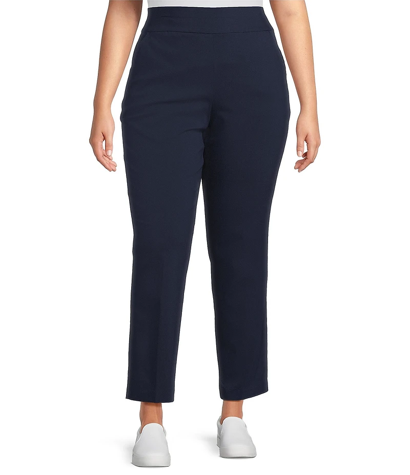 Allison Daley Plus Size Stretch Pull-On Straight Leg Pants
