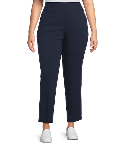 Allison Daley Plus Size Stretch Pull-On Straight Leg Pants