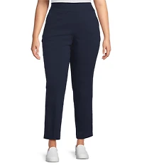 Allison Daley Plus Size Stretch Pull-On Straight Leg Pants