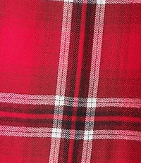 Allison Daley Plus Size Tango Red Ombre Plaid Long Sleeve Point Collar Button Front Shirt