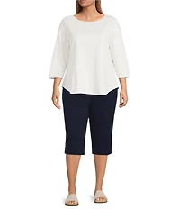 Allison Daley Plus Size Tech Stretch Pull-On Skimmer Pants