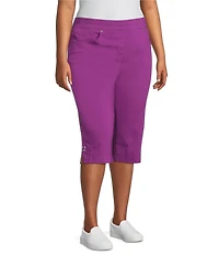 Allison Daley Plus Size Tech Stretch Pull-On Skimmer Pants