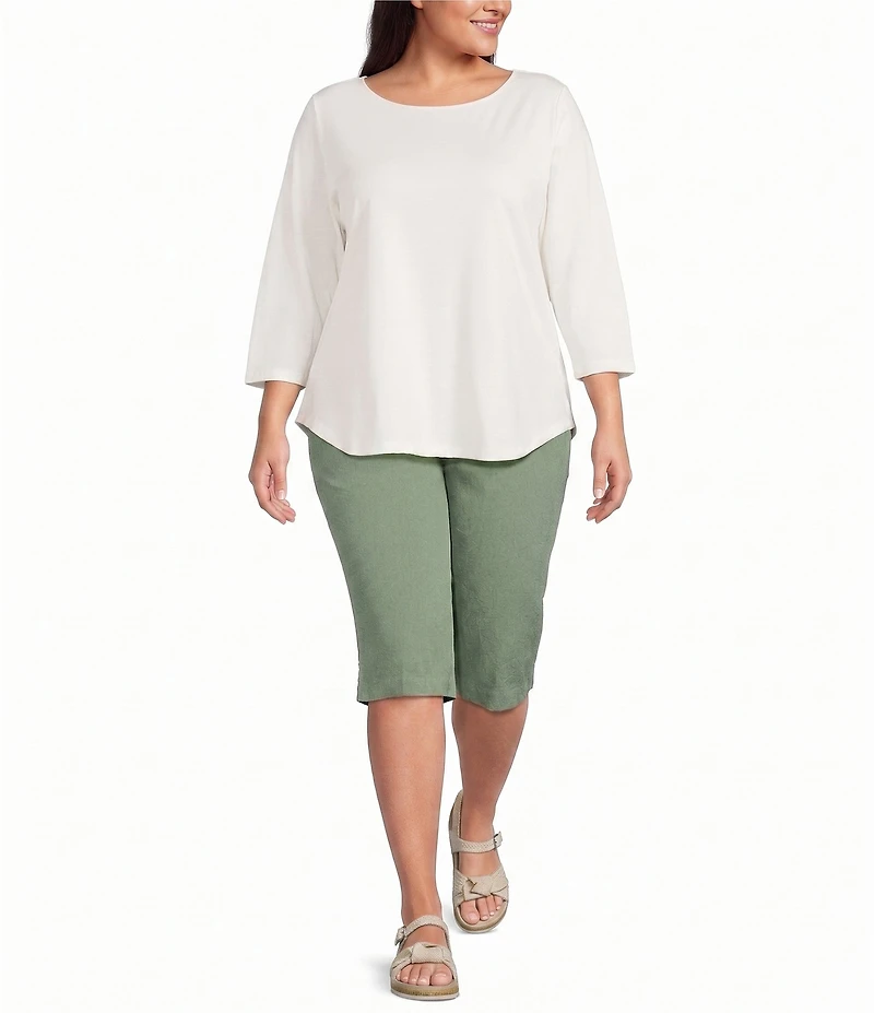 Allison Daley Plus Size Tech Stretch Pull-On Skimmer Pants