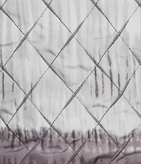 Allison Daley Plus Size Tie-Dye Ombre Quilted Sleeveless Zip-Up Diamond Quilted Vest