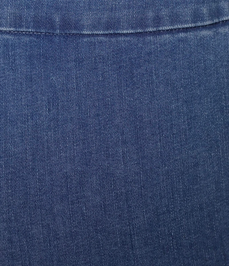 Allison Daley Plus Stretch Denim Pull-On Straight Leg Crop Pants