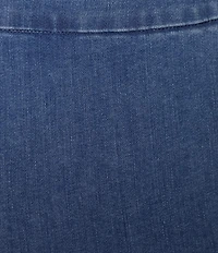 Allison Daley Plus Stretch Denim Pull-On Straight Leg Crop Pants