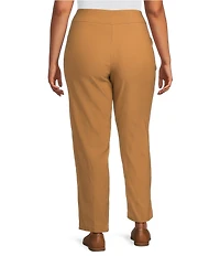 Allison Daley Plus Tobacco Stretch Pull-On Straight Leg Pants