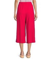 Allison Daley Pomegranate Linen Blend Pull-On Capri Pants