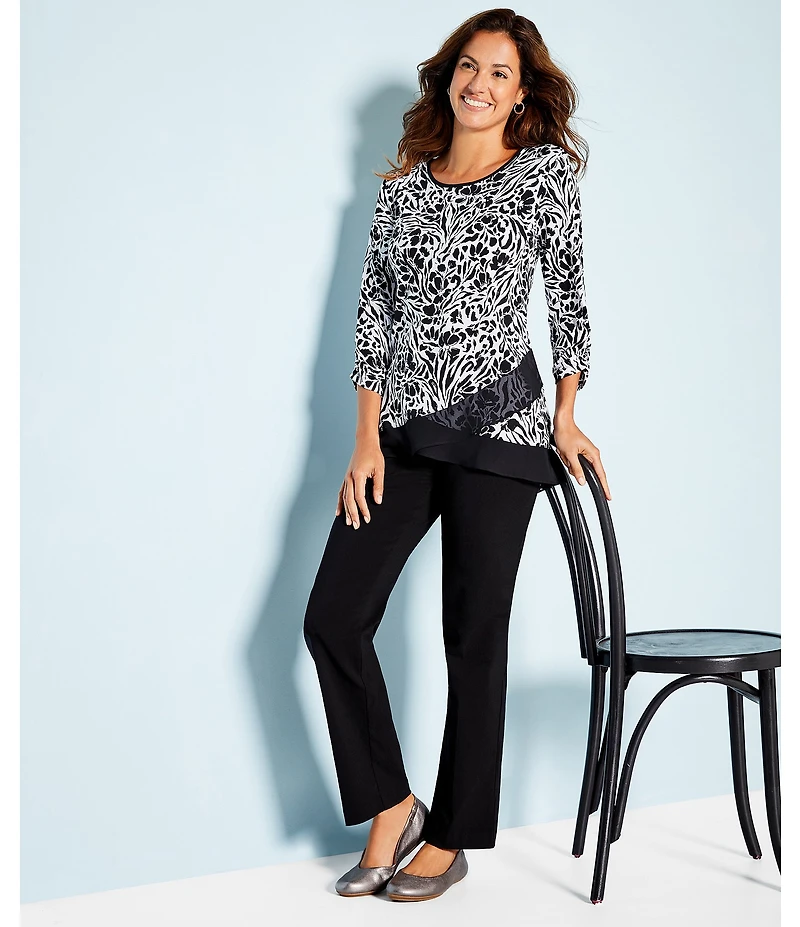 Allison Daley Stretch Pull-On Straight Leg Pants