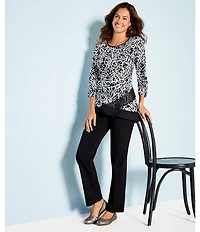 Allison Daley Stretch Pull-On Straight Leg Pants