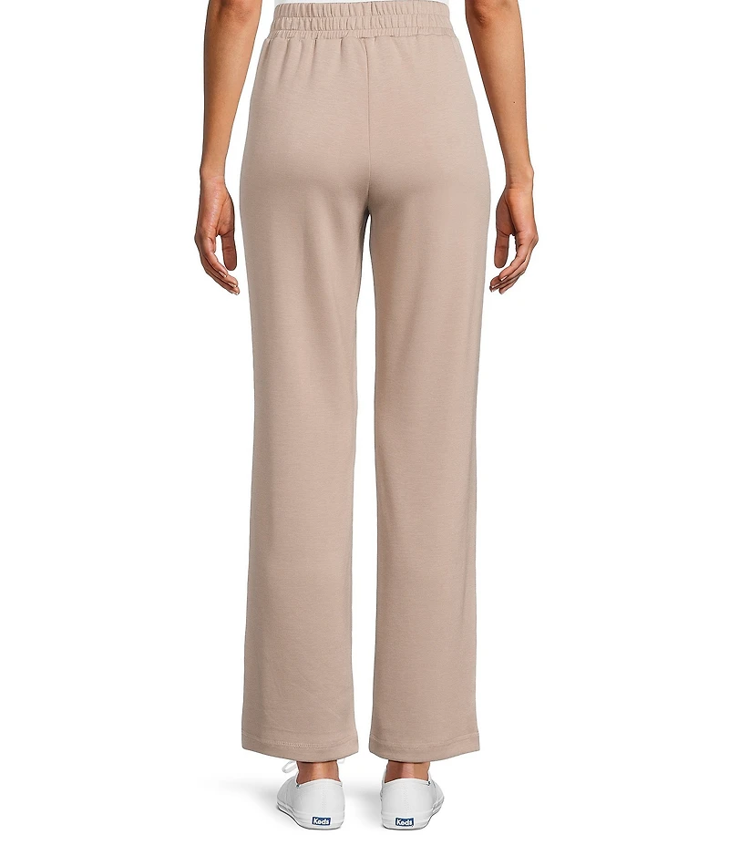 Allison Daley Pull-On Waist Straight Leg Knit Pants