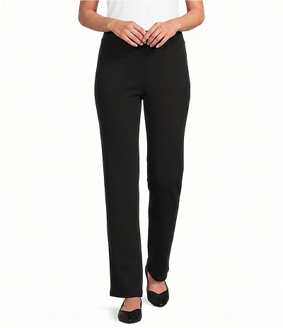 Allison Daley Pull-On Waist Straight Leg Knit Pants