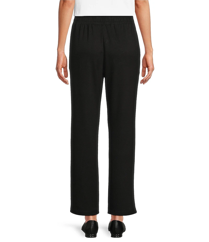 Allison Daley Pull-On Waist Straight Leg Knit Pants