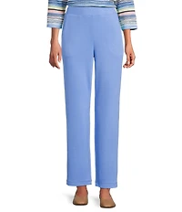 Allison Daley Pull-On Waist Straight Leg Knit Pants