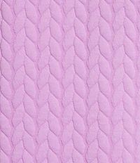 Allison Daley Sheer Lilac Sleeveless Two Way Zip Up Knit Quilted Vest