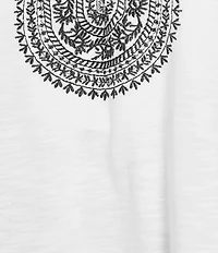 Allison Daley Short Sleeve Embroidery Detail V-Neck Top