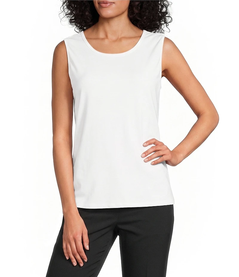 Allison Daley Sleeveless Crew Neck Knit Tank