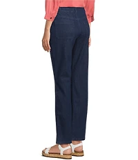 Allison Daley Straight Leg Stretch Denim Elastic Waist Pull-On Embellished Pants