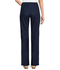 Allison Daley Straight Leg Stretch Denim Elastic Waist Pull-On Pants