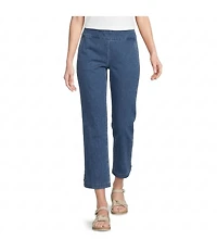 Allison Daley Stretch Denim Pull-On Straight Leg Crop Pants