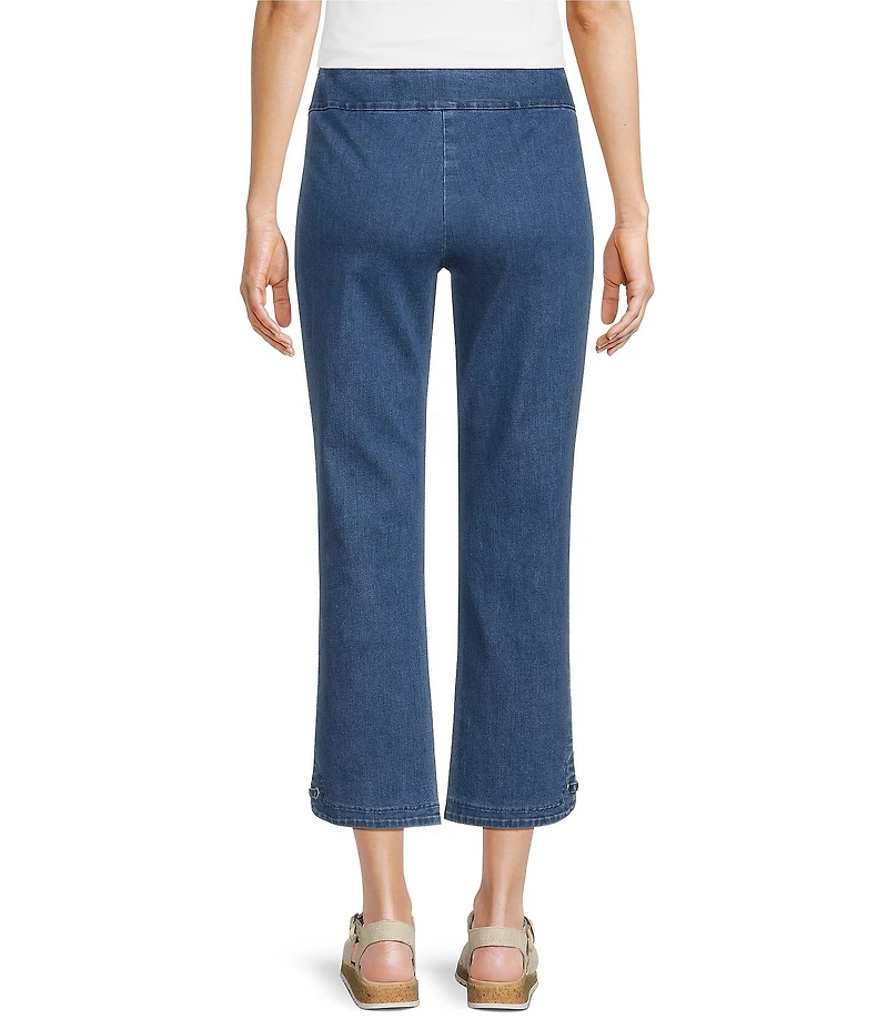 Allison Daley Stretch Denim Pull-On Straight Leg Crop Pants