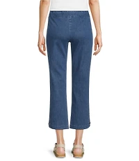 Allison Daley Stretch Denim Pull-On Straight Leg Crop Pants
