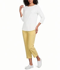 Allison Daley Stretch Pull-On Straight Leg Crop Pants