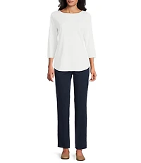 Allison Daley Stretch Pull-On Straight Leg Pants