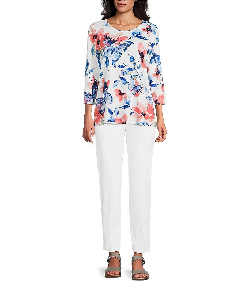 Allison Daley Stretch Pull-On Straight Leg Pants
