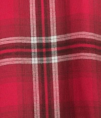 Allison Daley Tango Red Ombre Plaid Long Sleeve Point Collar Button Front Shirt