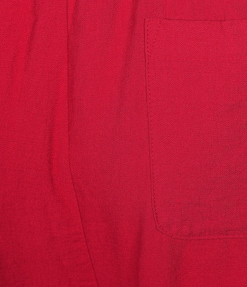 Allison Daley Tango Red Pull-On Crinkle Soft Crop Pants