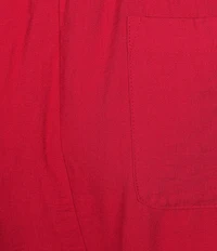 Allison Daley Tango Red Pull-On Crinkle Soft Crop Pants