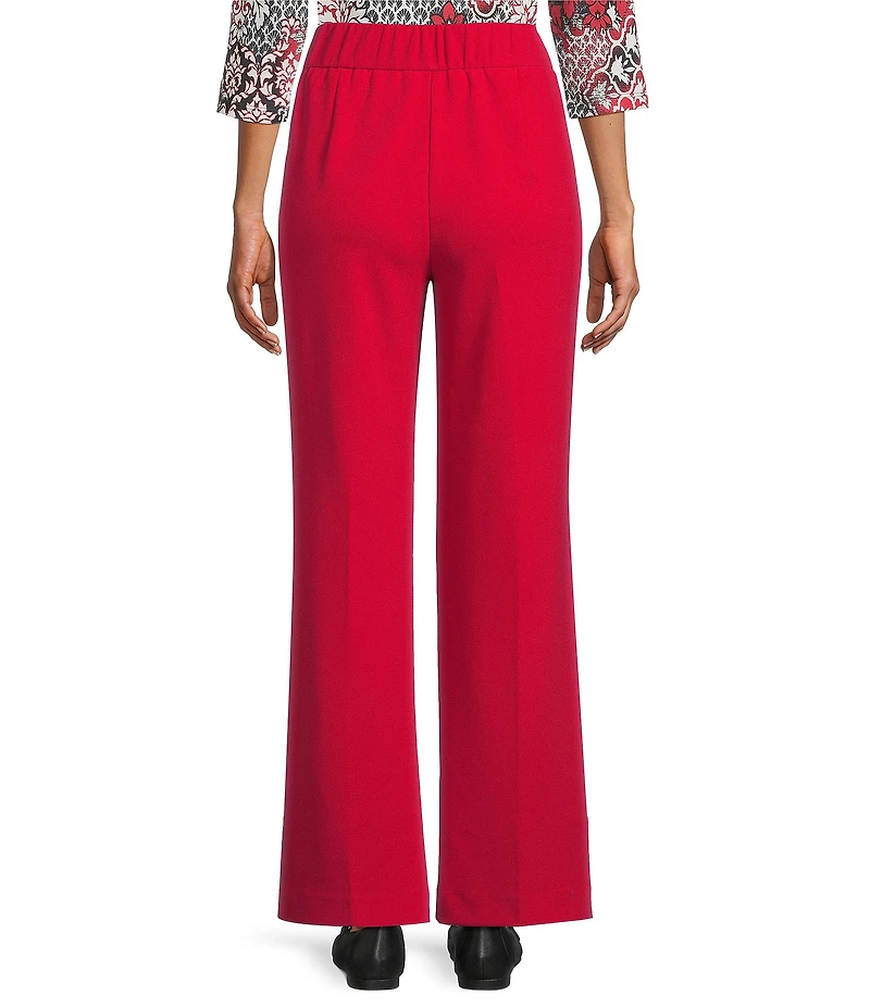Allison Daley Tango Red Pull-On Elastic Waist Straight Leg Pants