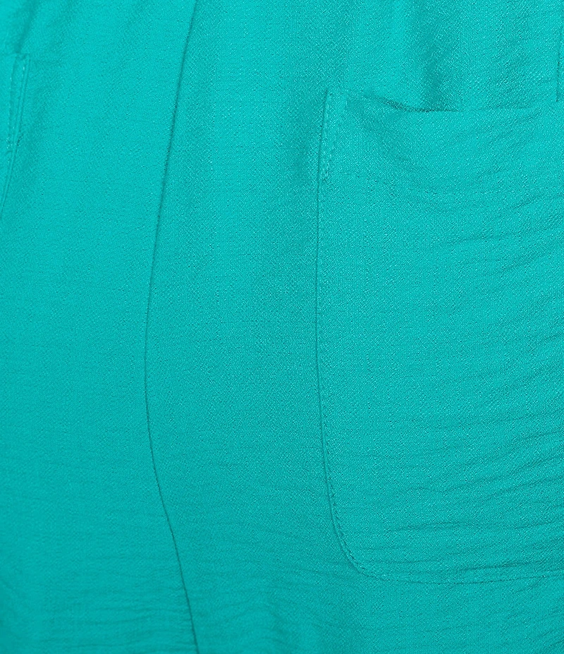 Allison Daley Teal Ceramic Pull-On Crinkle Soft Pants