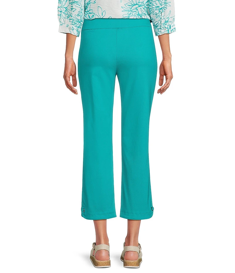 Allison Daley Teal Ceramic Pull-On Tech Stretch Crop Pants