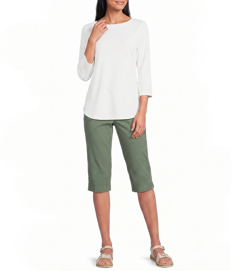 Allison Daley Tech Stretch Pull-On Skimmer Pants