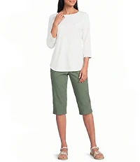 Allison Daley Tech Stretch Pull-On Skimmer Pants