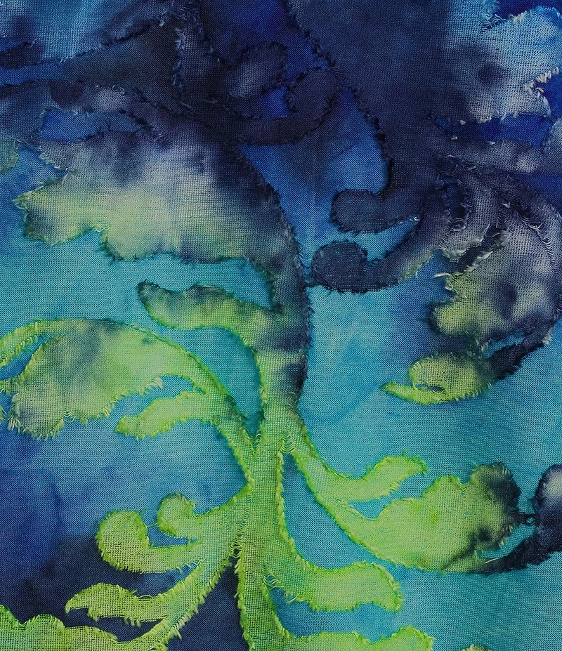 Allison Daley Tie-Dye 3/4 Sleeve Crew Neck Knit Top