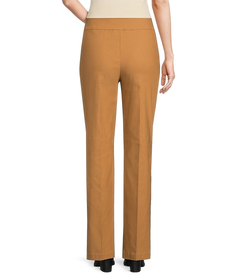 Allison Daley Tobacco Stretch Pull-On Straight Leg Pants