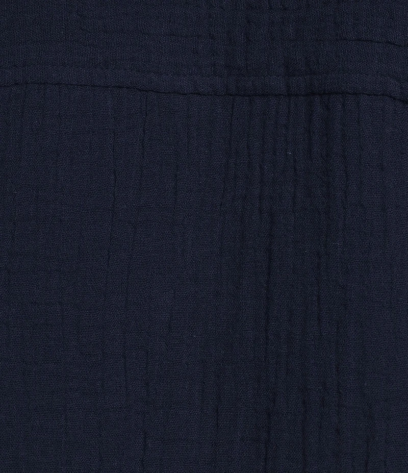 Allison Daley True Navy Bandana Long Sleeve Button Front Soft Jacket