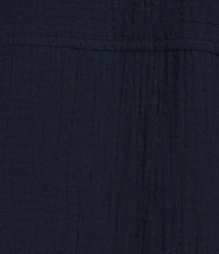 Allison Daley True Navy Bandana Long Sleeve Button Front Soft Jacket